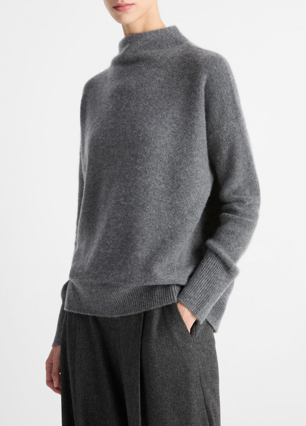 Plush Cashmere Funnel-Neck Sweater in Turtleneck | Vince near me
