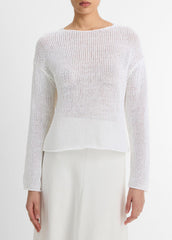 Italian Coated Cotton-Blend Sweater in Crew Neck | Vince for sale