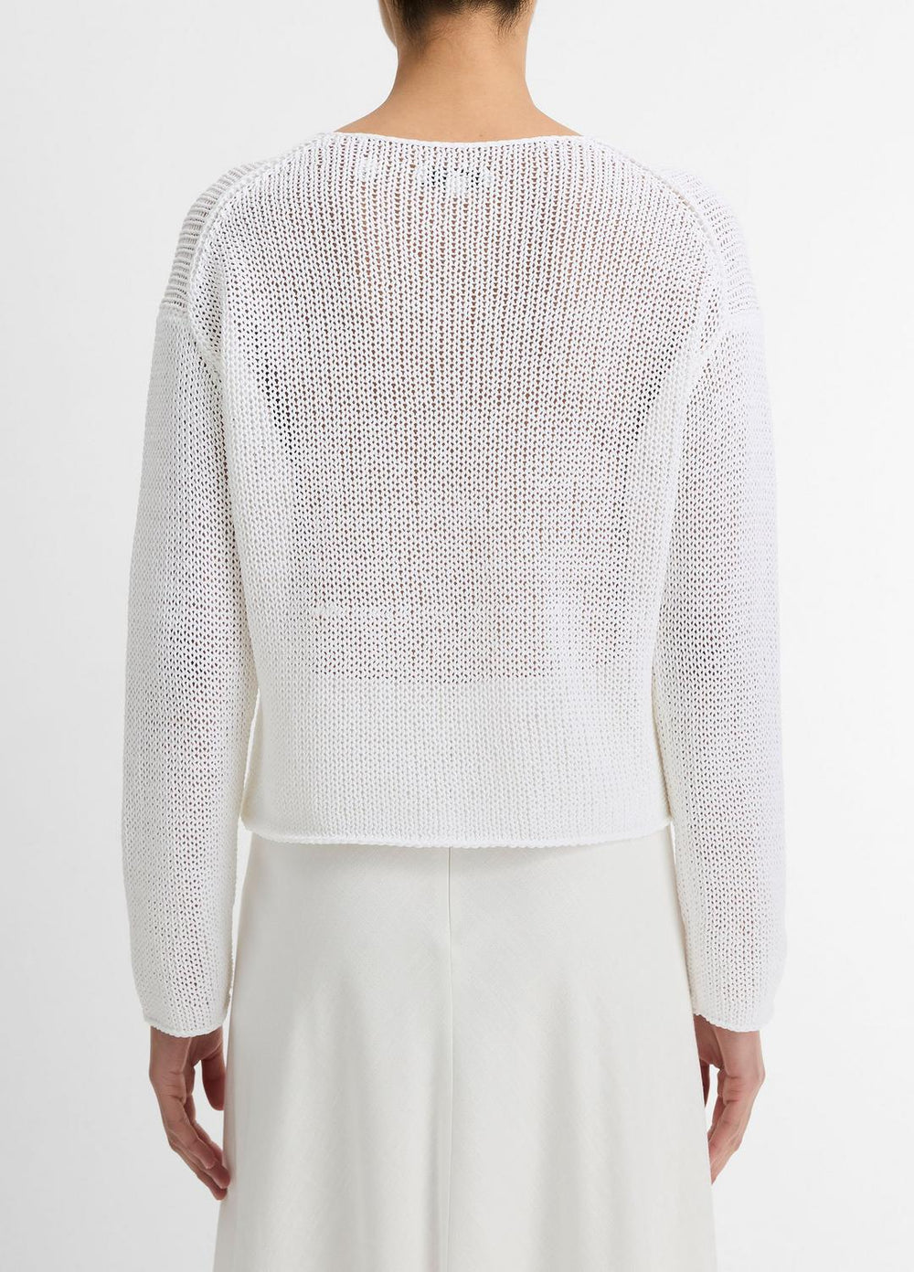 Italian Coated Cotton-Blend Sweater in Crew Neck | Vince for sale