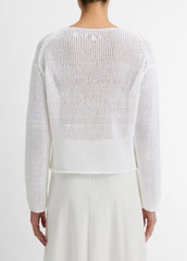 Italian Coated Cotton-Blend Sweater in Crew Neck | Vince for sale