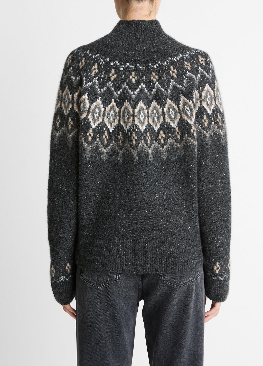 Fair Isle Donegal Cashmere Turtleneck Sweater in Turtleneck | Vince outlet
