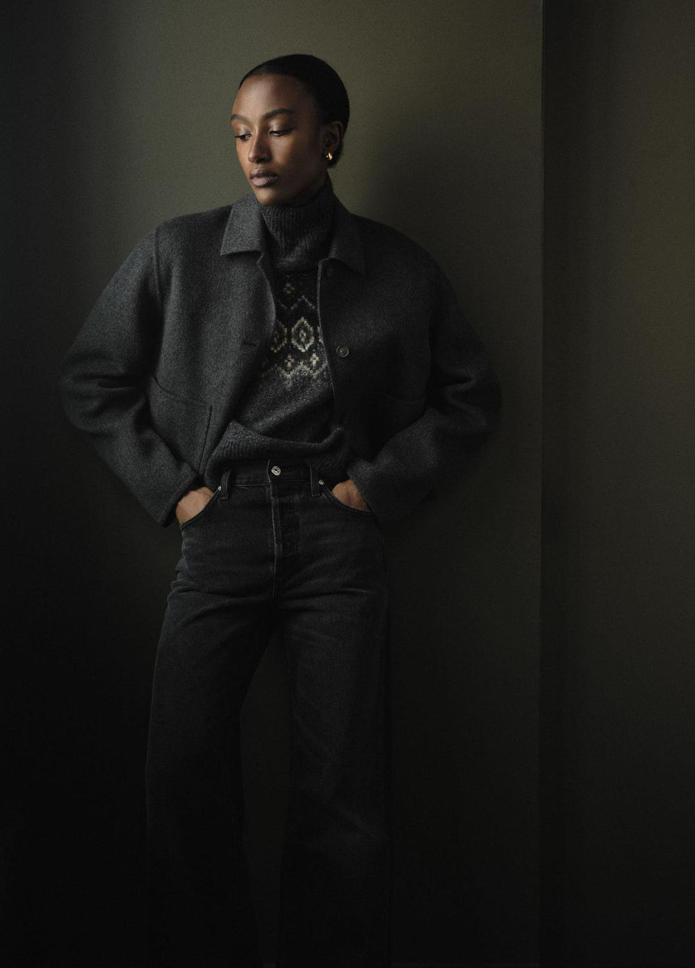 Fair Isle Donegal Cashmere Turtleneck Sweater in Turtleneck | Vince outlet