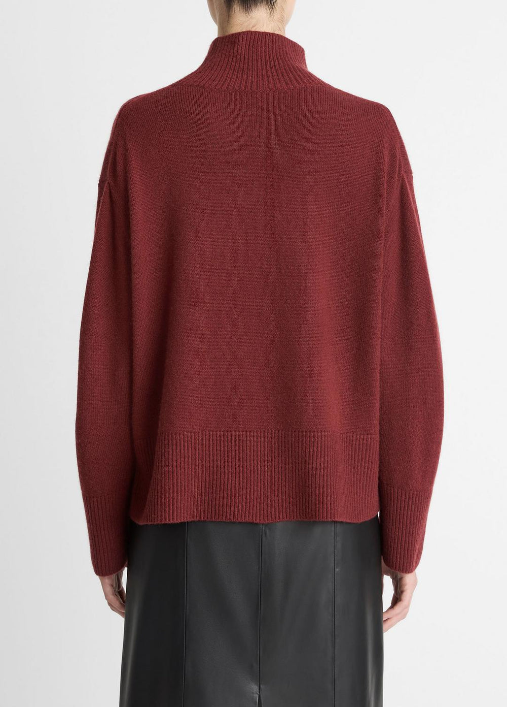 Wool-Cashmere Side-Slit Turtleneck Sweater in Turtleneck | Vince on sale