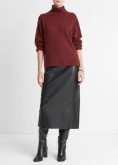 Wool-Cashmere Side-Slit Turtleneck Sweater in Turtleneck | Vince on sale