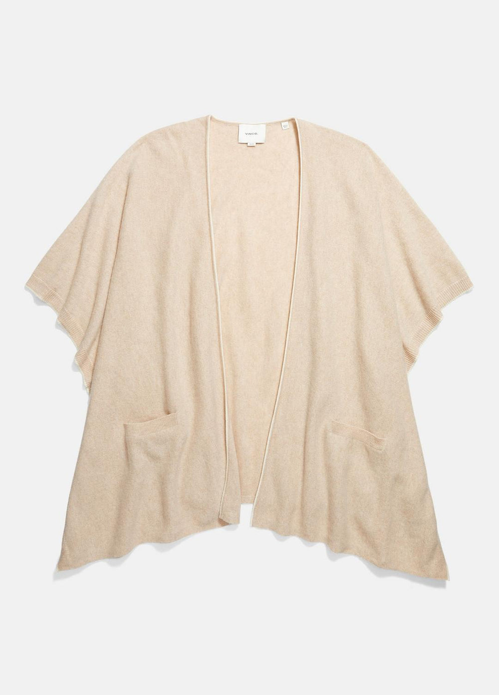 Tipped Jersey-Knit Cashmere Cape in Sweaters | Vince US