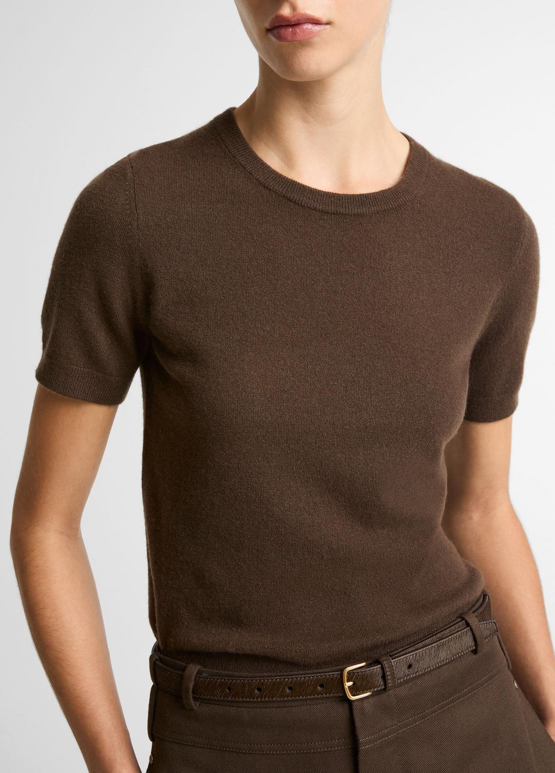 Wool & Cashmere-Blend Short-Sleeve Sweater in Crew Neck | Vince Online