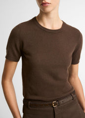 Wool & Cashmere-Blend Short-Sleeve Sweater in Crew Neck | Vince Online