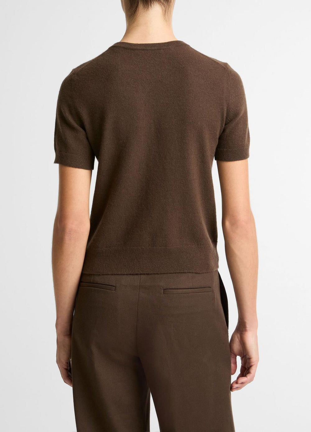 Wool & Cashmere-Blend Short-Sleeve Sweater in Crew Neck | Vince Online