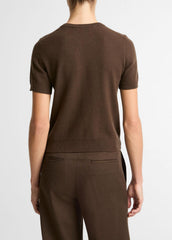 Wool & Cashmere-Blend Short-Sleeve Sweater in Crew Neck | Vince Online