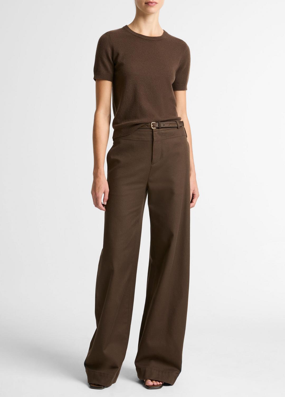 Wool & Cashmere-Blend Short-Sleeve Sweater in Crew Neck | Vince Online
