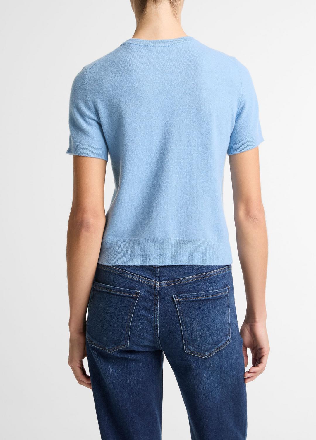 Wool & Cashmere-Blend Short-Sleeve Sweater in Crew Neck | Vince near me