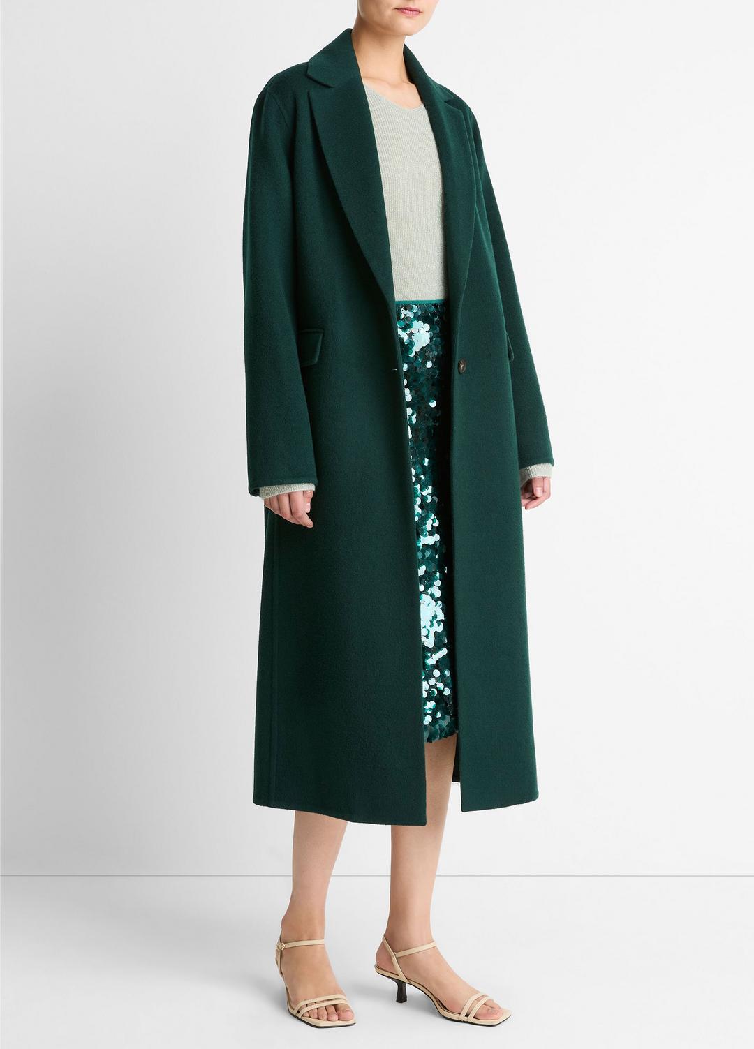 Wool-Blend Single-Breasted Coat in Coats | Vince Online