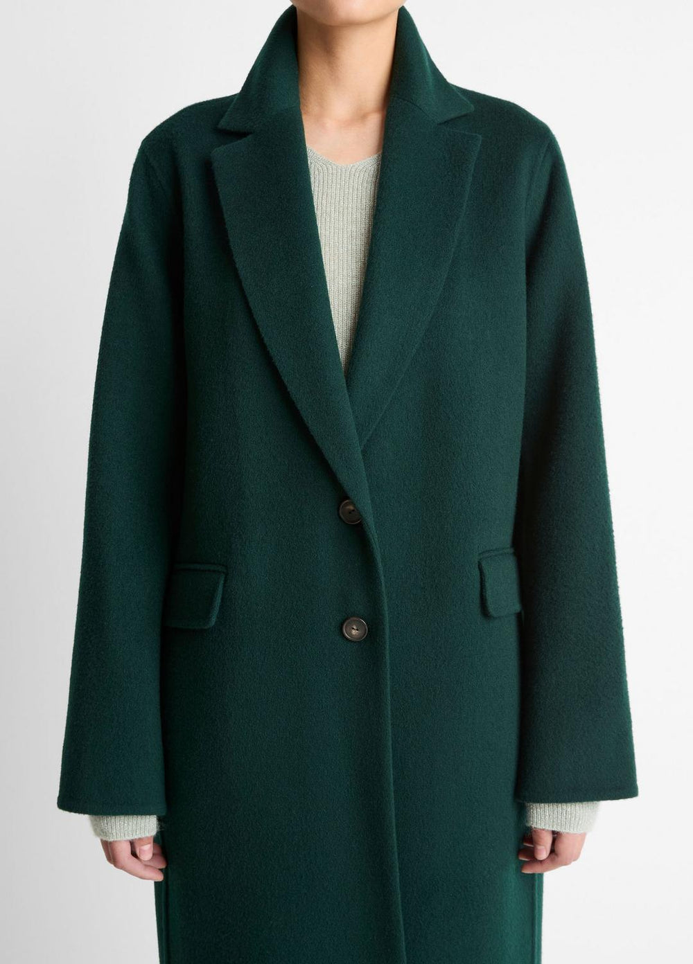 Wool-Blend Single-Breasted Coat in Coats | Vince Online