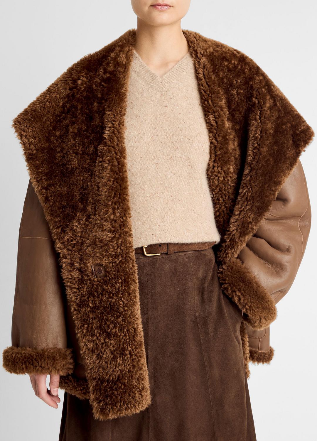 Shearling Hooded Jacket in Jackets | Vince sale