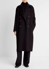 Wool-Blend Double-Breasted Long Coat in Coats | Vince for sale