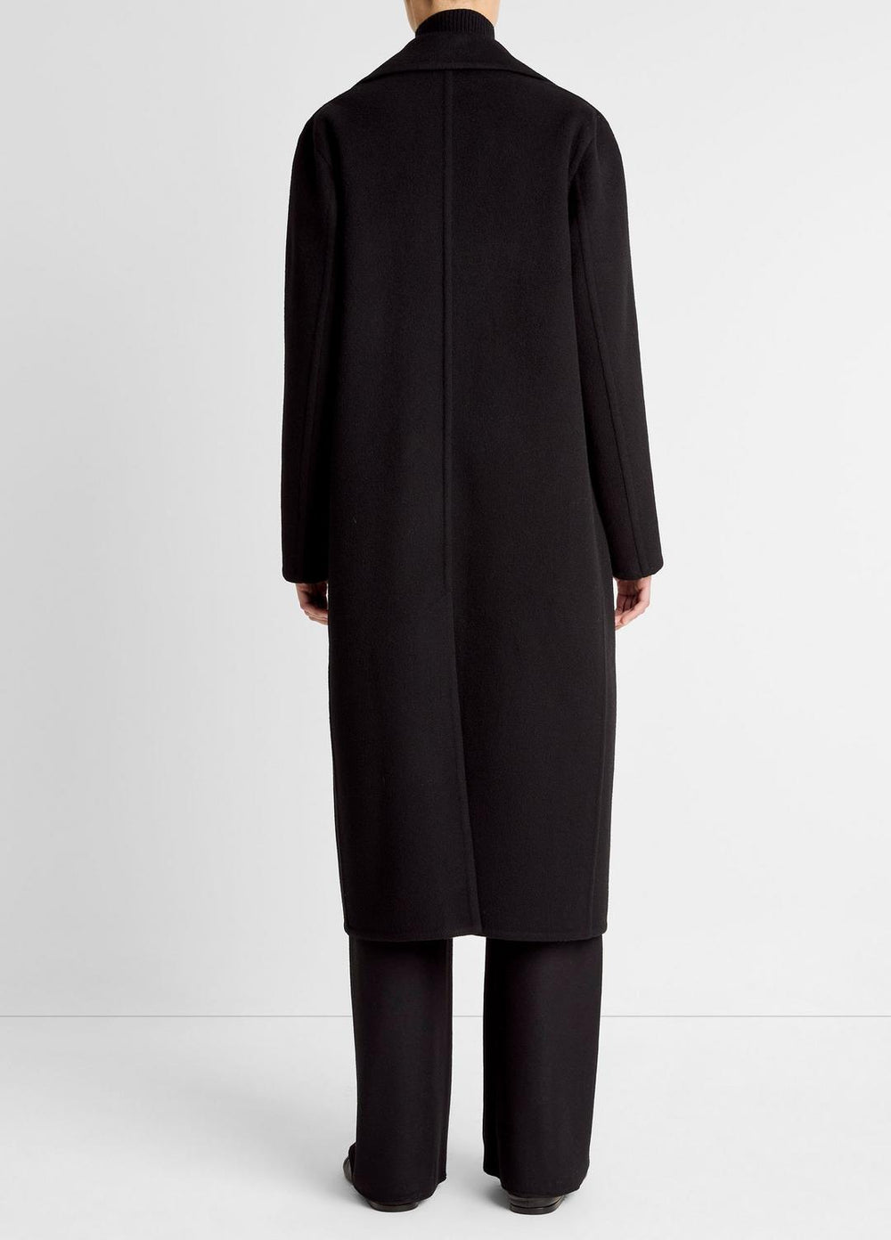 Wool-Blend Double-Breasted Long Coat in Coats | Vince for sale