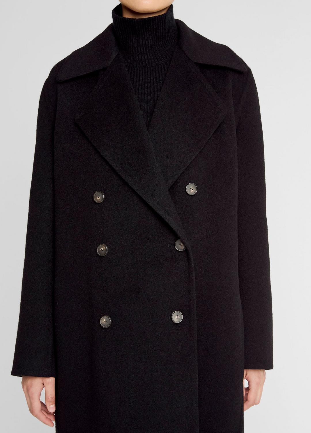 Wool-Blend Double-Breasted Long Coat in Coats | Vince for sale