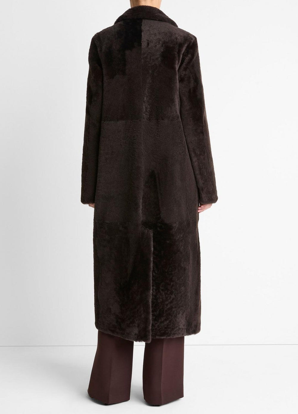 Shearling Long Coat in Coats | Vince US