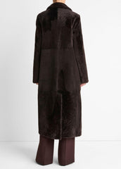 Shearling Long Coat in Coats | Vince US