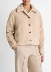 Collared Sherpa Jacket in Jackets | Vince Online