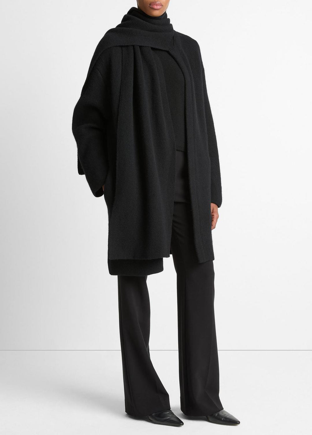 Draped-Scarf Wool-Blend Car Coat in Coats | Vince discount