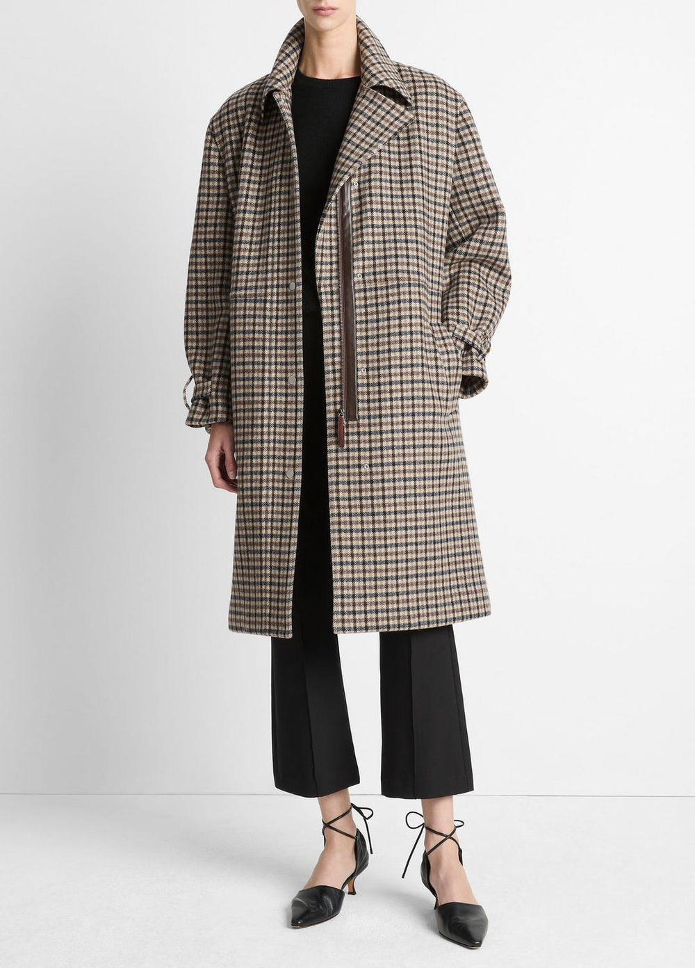 Plaid Car Coat in Coats | Vince for sale
