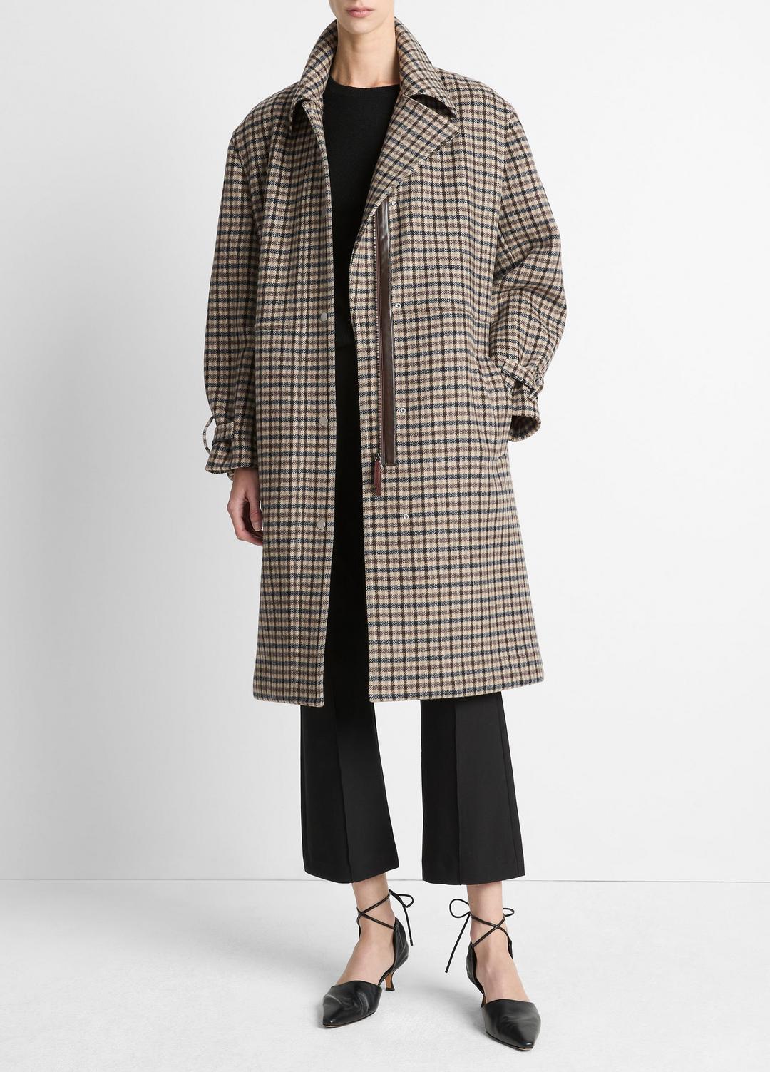 Plaid Car Coat in Coats | Vince for sale