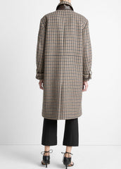 Plaid Car Coat in Coats | Vince for sale