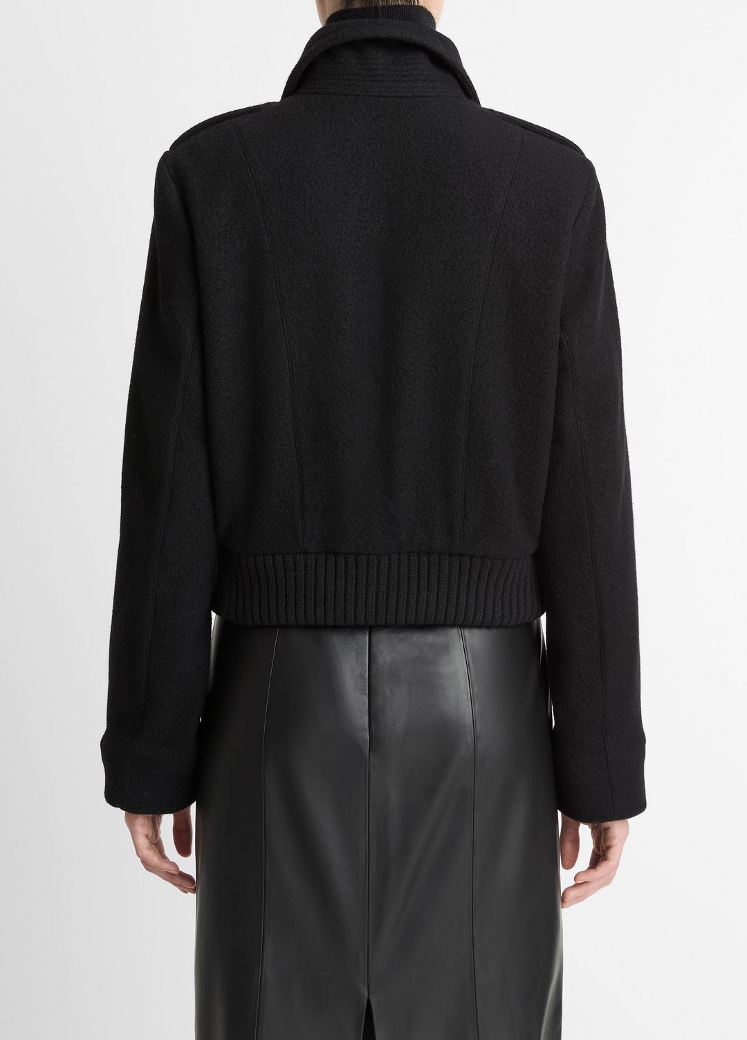 Italian Wool-Blend Cropped Jacket in Jackets | Vince on sale