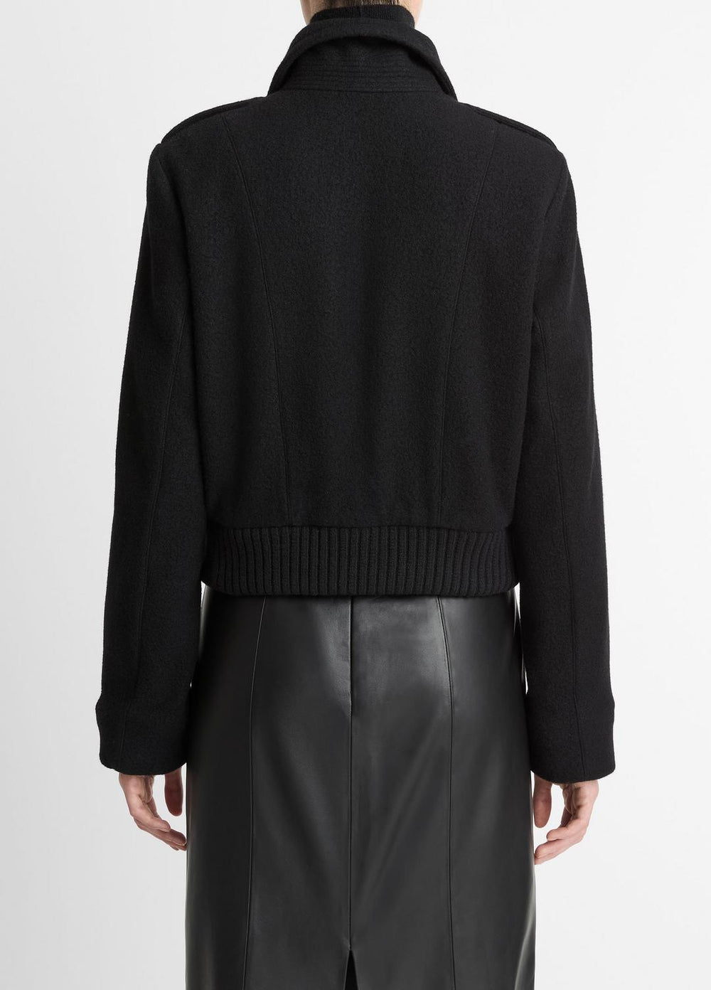 Italian Wool-Blend Cropped Jacket in Jackets | Vince on sale