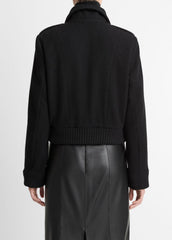 Italian Wool-Blend Cropped Jacket in Jackets | Vince on sale