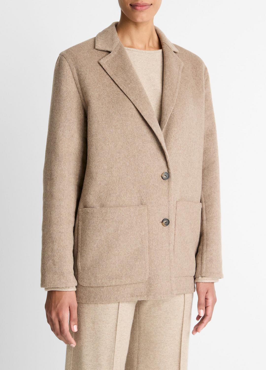 Double-Face Wool & Cashmere-Blend Blazer in Blazers | Vince US