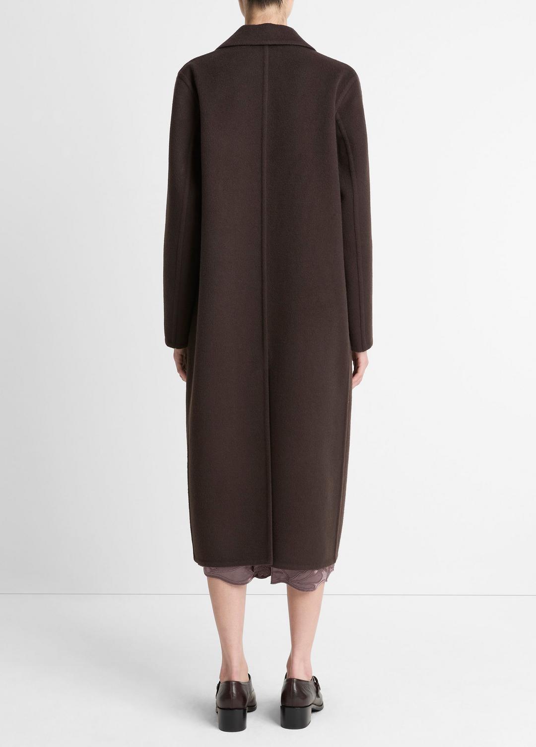 Wool-Blend Double-Breasted Long Coat in Coats | Vince near me