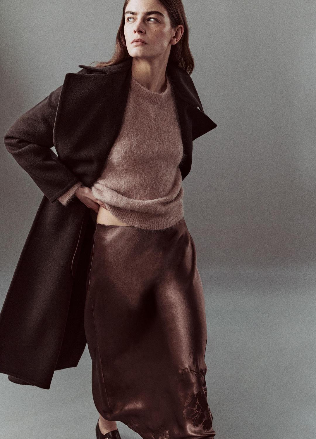 Wool-Blend Double-Breasted Long Coat in Coats | Vince near me