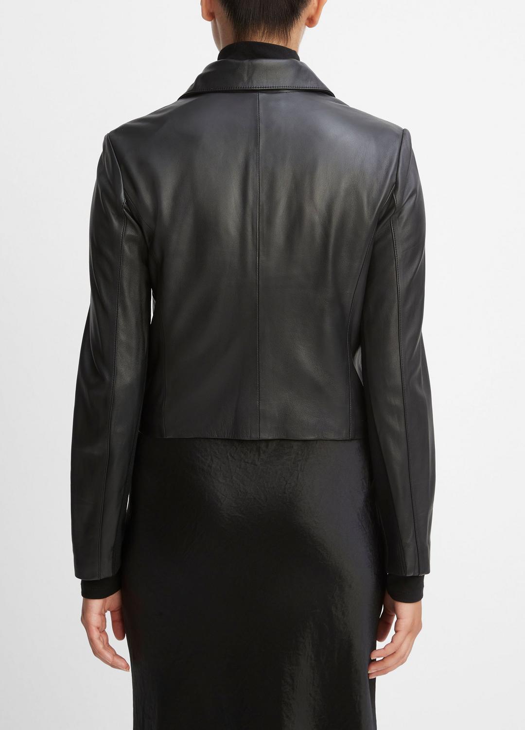Leather Cross-Front Moto Jacket in Leather Jackets | Vince outlet