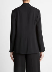 Crepe Double-Breasted Blazer in Blazers | Vince discount