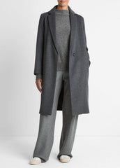 Classic Wool-Blend Straight Coat in Coats | Vince outlet