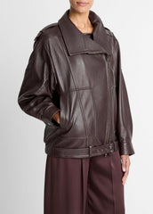 Leather Oversized Biker Jacket in Jackets | Vince for sale