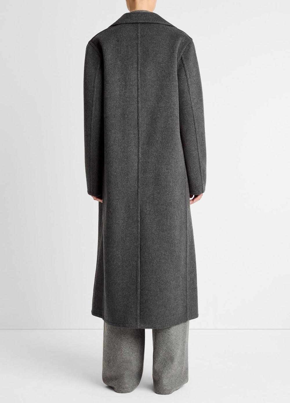 Wool-Blend Double-Breasted Long Coat in Coats | Vince on sale