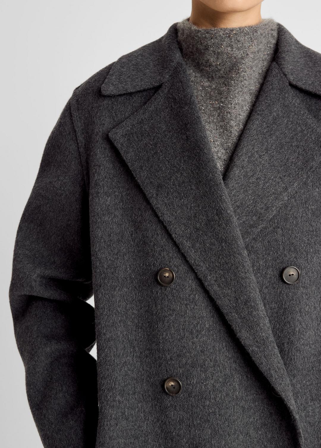 Wool-Blend Double-Breasted Long Coat in Coats | Vince on sale