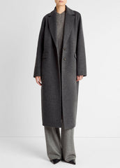 Wool-Blend Single-Breasted Coat in Coats | Vince US