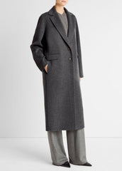 Wool-Blend Single-Breasted Coat in Coats | Vince US