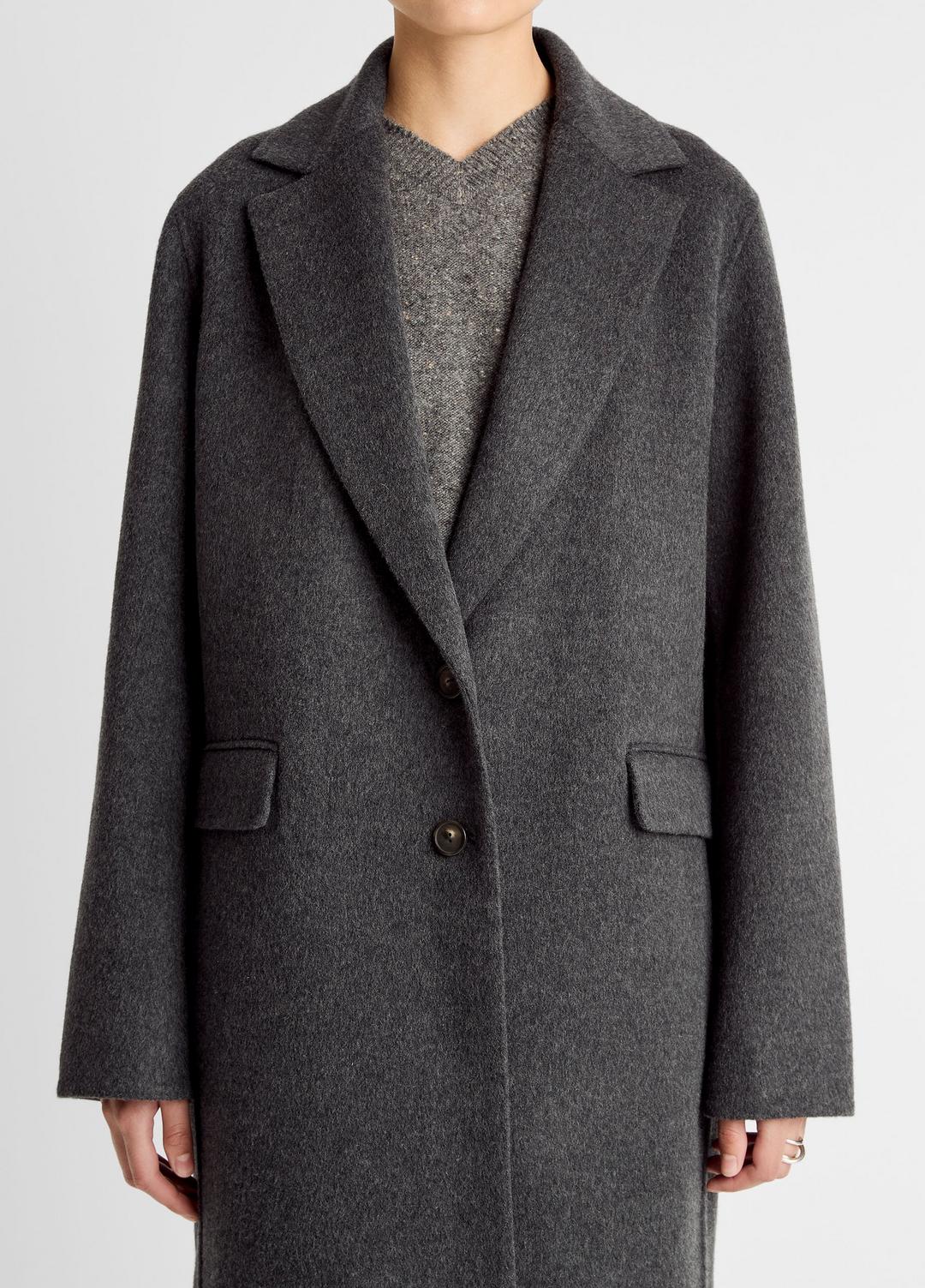 Wool-Blend Single-Breasted Coat in Coats | Vince US
