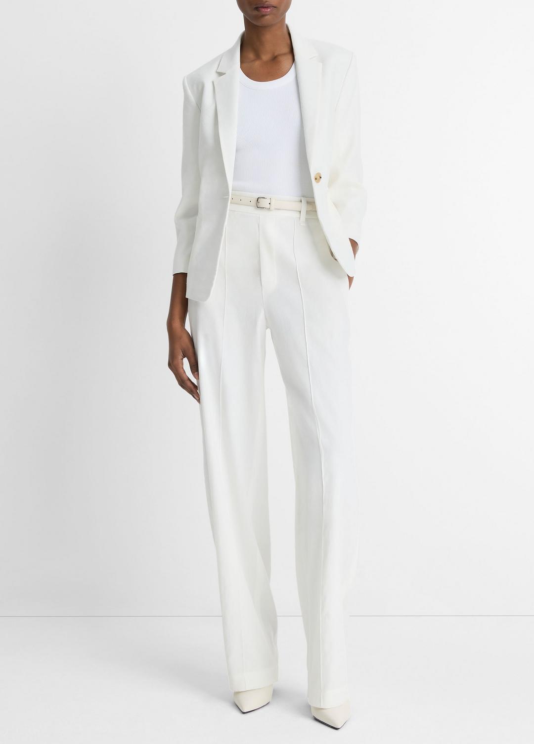 Linen-Blend Shrunken Blazer in Blazers | Vince outlet