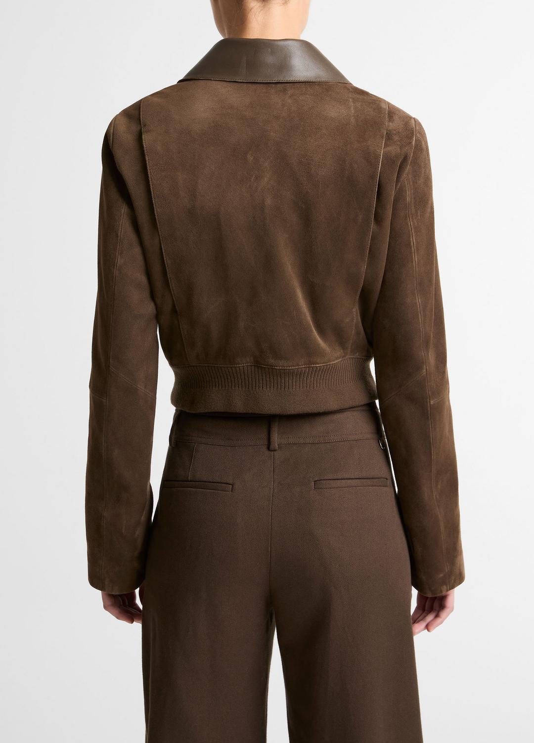 Suede Shrunken Bomber Jacket  in Jackets | Vince sale
