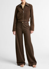 Suede Shrunken Bomber Jacket  in Jackets | Vince sale