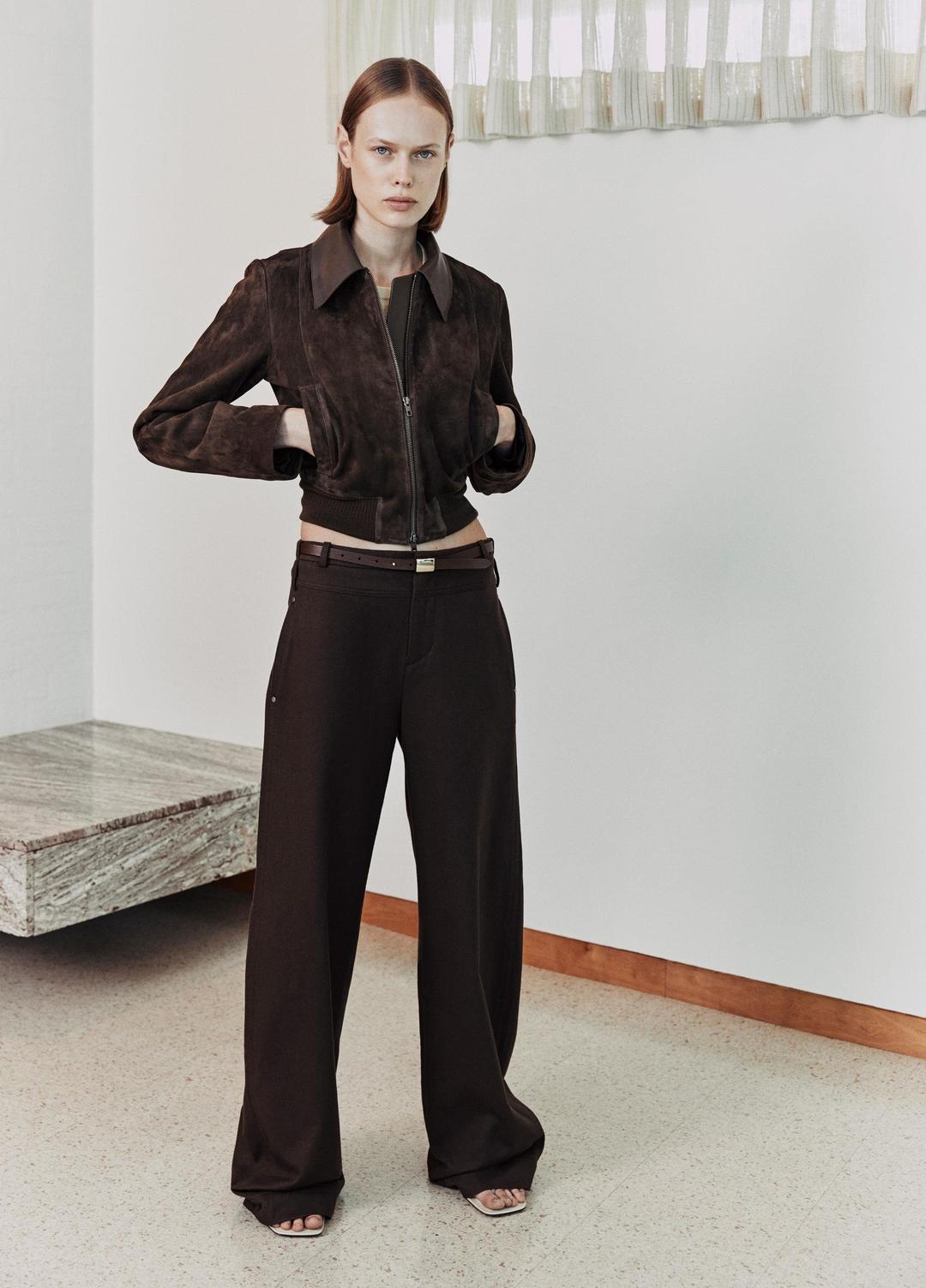 Suede Shrunken Bomber Jacket  in Jackets | Vince sale