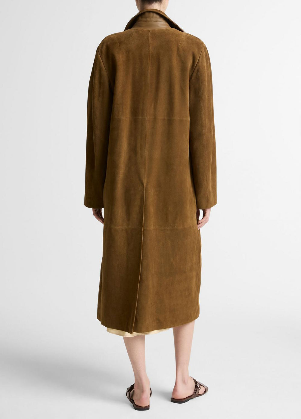 Suede Long Coat in Coats | Vince for sale