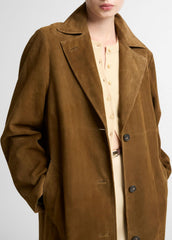 Suede Long Coat in Coats | Vince for sale