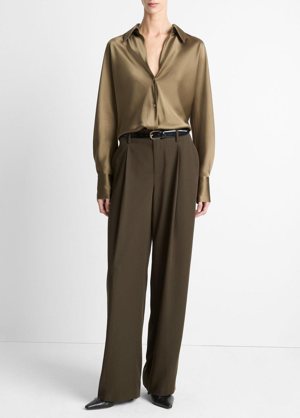 Silk Bias Long-Sleeve Blouse in Long Sleeve | Vince Online